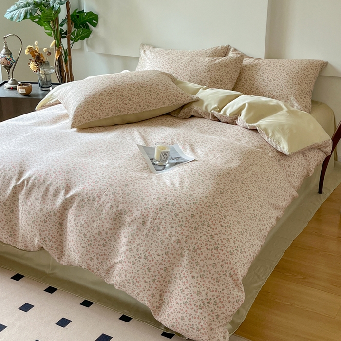 91家纺网 家纺一手货源 找家纺 千朵 2024新款莱赛尔天丝四件套 灵动