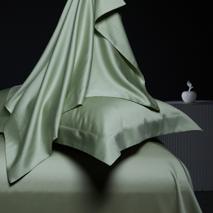 91家纺网 家纺一手货源 找家纺 缔缦 2024新款60天丝棉四件套-花漾 森林绿