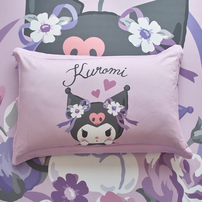 91家纺网 家纺一手货源 找家纺 蘭菲家纺 2024新款全棉大版三丽鸥卡通单床笠 花仙子