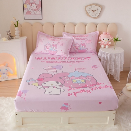 蘭菲家纺 2024新款全棉大版三丽鸥卡通单床笠 花园宝宝