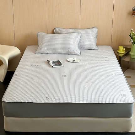 顾里家纺 新款冰豆豆立体提花软席床笠款 小象紫