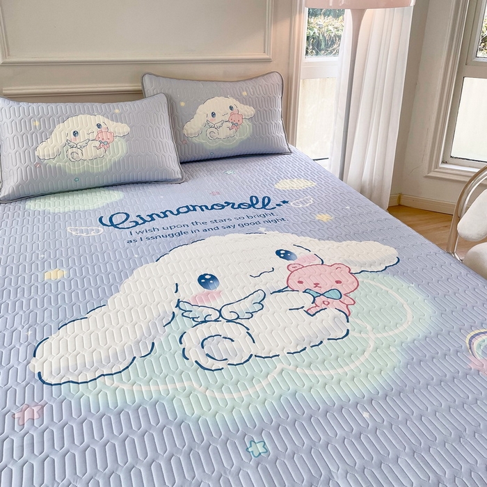 91家纺网 家纺一手货源 找家纺 蘭菲家纺 2024新款大版三丽鸥卡通凉席 棉花糖