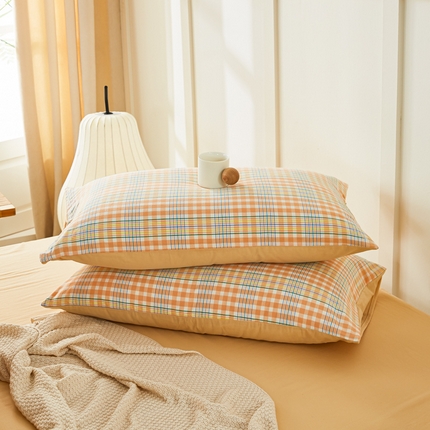 91家纺网 家纺一手货源 找家纺 （总）凡客家居 2024新款全棉色织水洗棉枕套学生宿舍