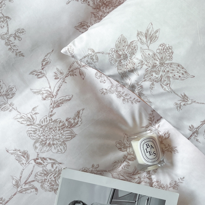 91家纺网 家纺一手货源 找家纺 千朵 2024新款莱赛尔天丝四件套 美人蕉粉