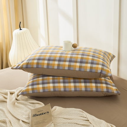 91家纺网 家纺一手货源 找家纺 （总）凡客家居 2024新款全棉色织水洗棉枕套学生宿舍