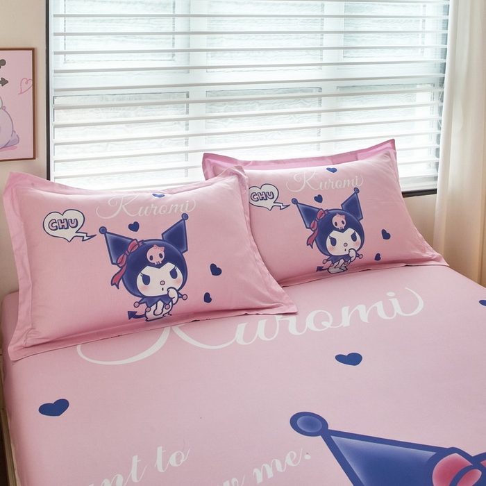 91家纺网 家纺一手货源 找家纺 蘭菲家纺 2024新款全棉大版三丽鸥卡通单床笠 小魔仙