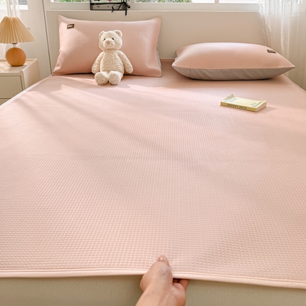 （总）慕澄家纺 2024新款高克重冰豆豆复合纯色贴标凉席 