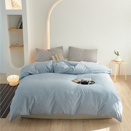 新款40支13372精梳棉纯色彩虹糖单品系列单品被套 彩虹-光蓝