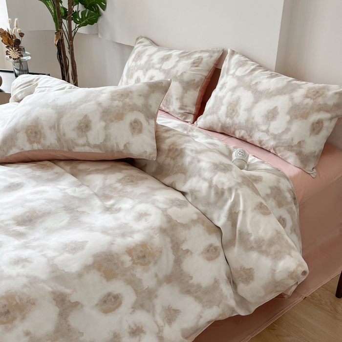 91家纺网 家纺一手货源 找家纺 千朵 2024新款莱赛尔天丝四件套 北海花季