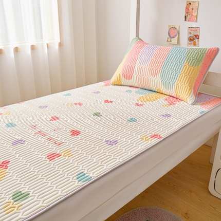 91家纺网 家纺一手货源 找家纺 （总）爱思凯家纺 2025款【印花学生床乳胶凉席】清新乳胶条席