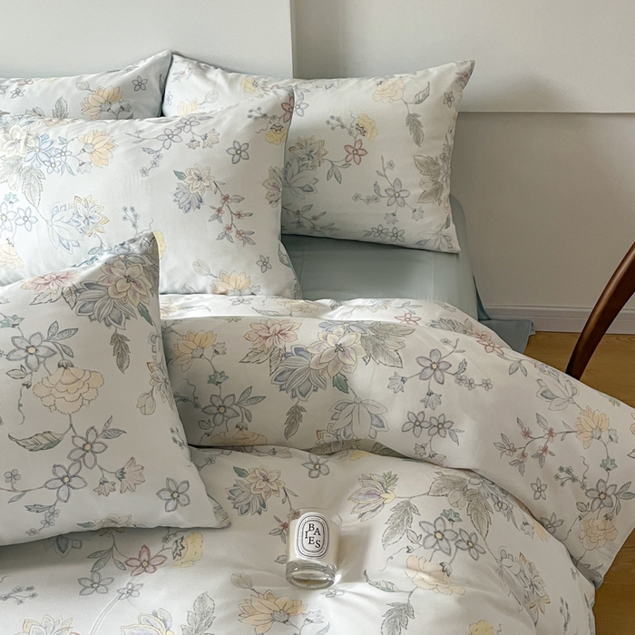 91家纺网 家纺一手货源 找家纺 千朵 2024新款莱赛尔天丝四件套 春日蜜糖