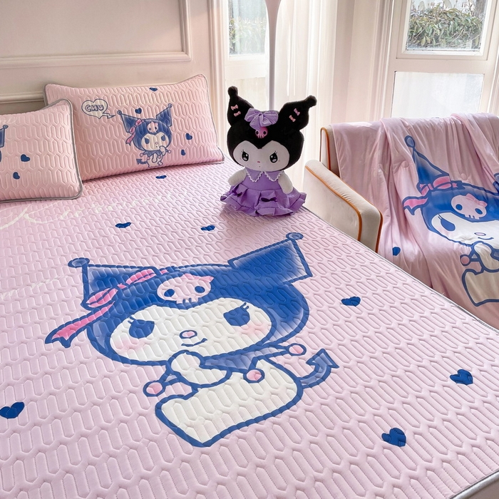 91家纺网 家纺一手货源 找家纺 蘭菲家纺 2024新款大版三丽鸥卡通凉席 小魔仙