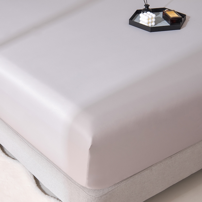 91家纺网 家纺一手货源 找家纺 简爱家纺 2025新款水洗真丝床笠单品床垫保护套床罩 雅致灰