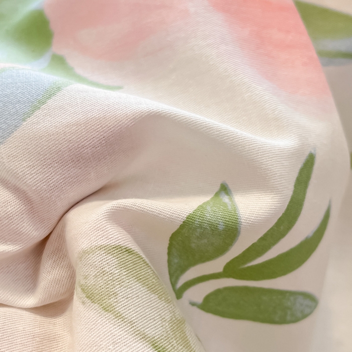 91家纺网 家纺一手货源 找家纺 绵庭家纺 2024新款AB版12868全棉印花单床单 繁花漫熳