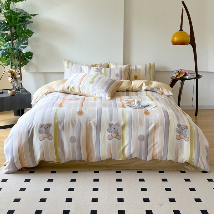 91家纺网 家纺一手货源 找家纺 千朵 2024新款莱赛尔天丝四件套 童心