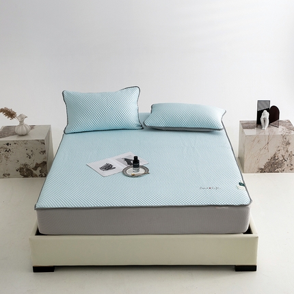 91家纺网 家纺一手货源 找家纺 （总）佳汐蓝 新款A类-冰丝豆凉席席-床笠款