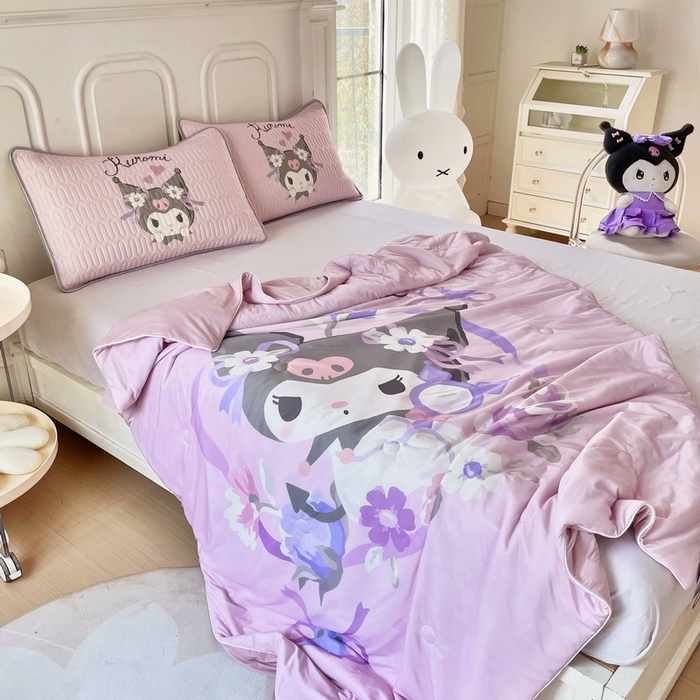 91家纺网 家纺一手货源 找家纺 蘭菲家纺 三丽欧凉感丝夏被 花仙子