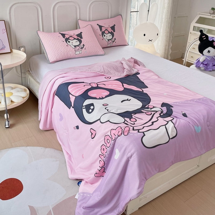 91家纺网 家纺一手货源 找家纺 蘭菲家纺 三丽欧凉感丝夏被 公主酱小库