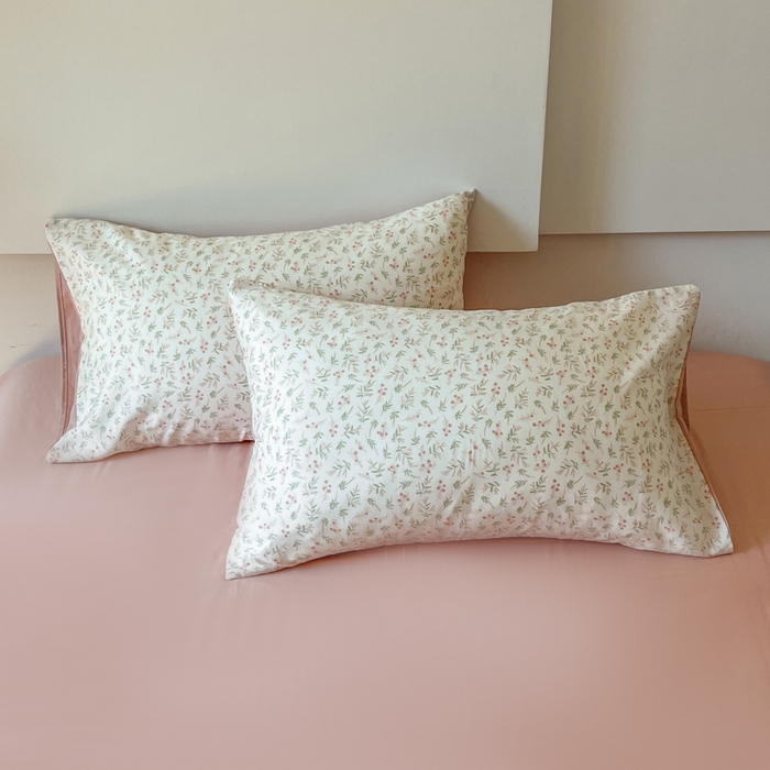 91家纺网 家纺一手货源 找家纺 千朵 2024新款莱赛尔天丝四件套 叶纷飞