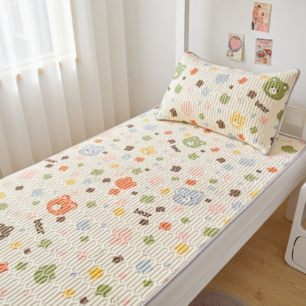 91家纺网 家纺一手货源 找家纺 （总）爱思凯家纺 2025款【印花学生床乳胶凉席】清新乳胶条席