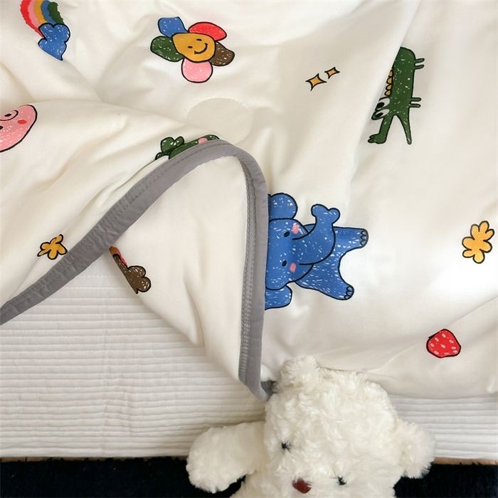 91家纺网 家纺一手货源 找家纺 觅糖  2024春夏新款针织云柔大豆夏被24组 动物乐园