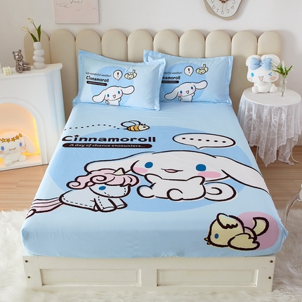 蘭菲家纺 2024新款全棉大版三丽鸥卡通单床笠 布丁