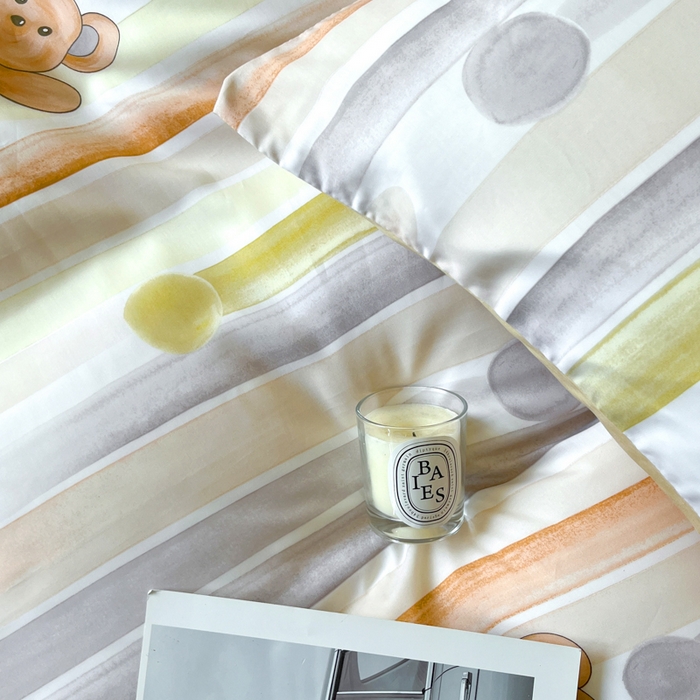 91家纺网 家纺一手货源 找家纺 千朵 2024新款莱赛尔天丝四件套 童心