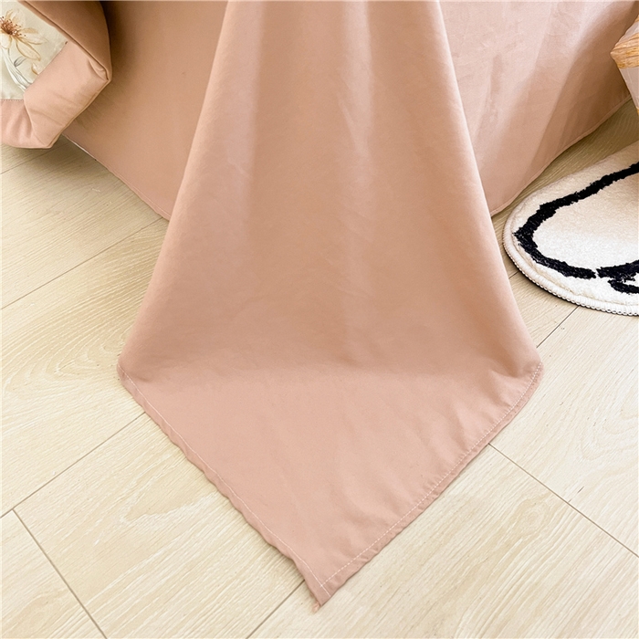 91家纺网 家纺一手货源 找家纺 梵克保罗 2024新款春夏水洗棉麻双层纱夏被四件套 爱丽丝