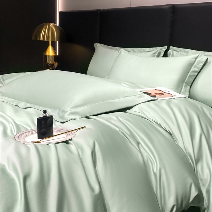 91家纺网 家纺一手货源 找家纺 富之航家纺 2024新款长绒棉四件套 雅克-卓豆绿