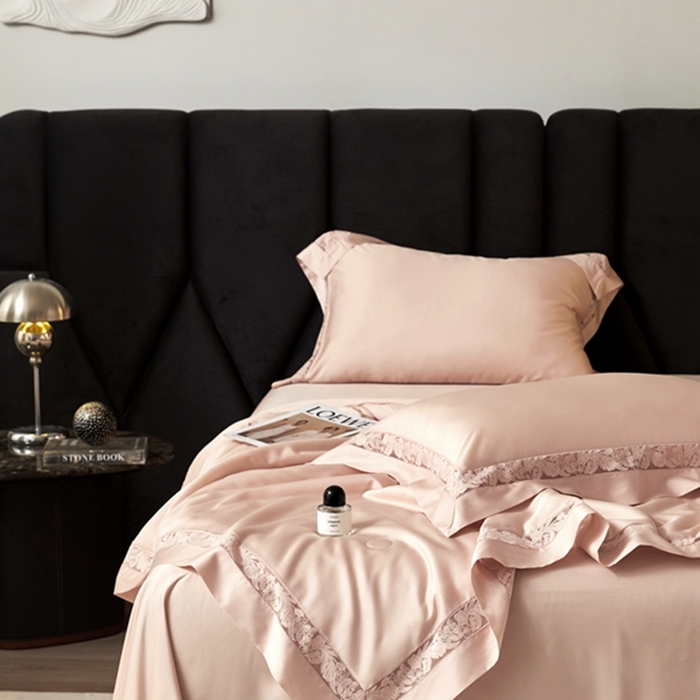 91家纺网 家纺一手货源 找家纺 榻尚家居 2024新款天丝棉镂空夏被四件套-云绡系列 云绡-珠玉芬天丝棉夏被四件套