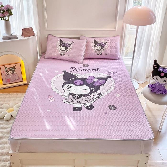 91家纺网 家纺一手货源 找家纺 蘭菲家纺 2024新款大版三丽鸥卡通凉席 奶油巴库