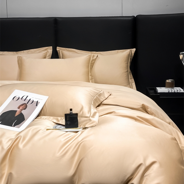 91家纺网 家纺一手货源 找家纺 富之航家纺 2024新款长绒棉四件套 雅克-香槟金