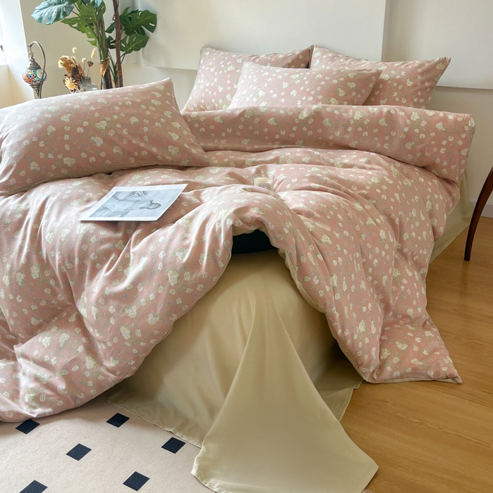 91家纺网 家纺一手货源 找家纺 千朵 2024新款莱赛尔天丝四件套 韵染