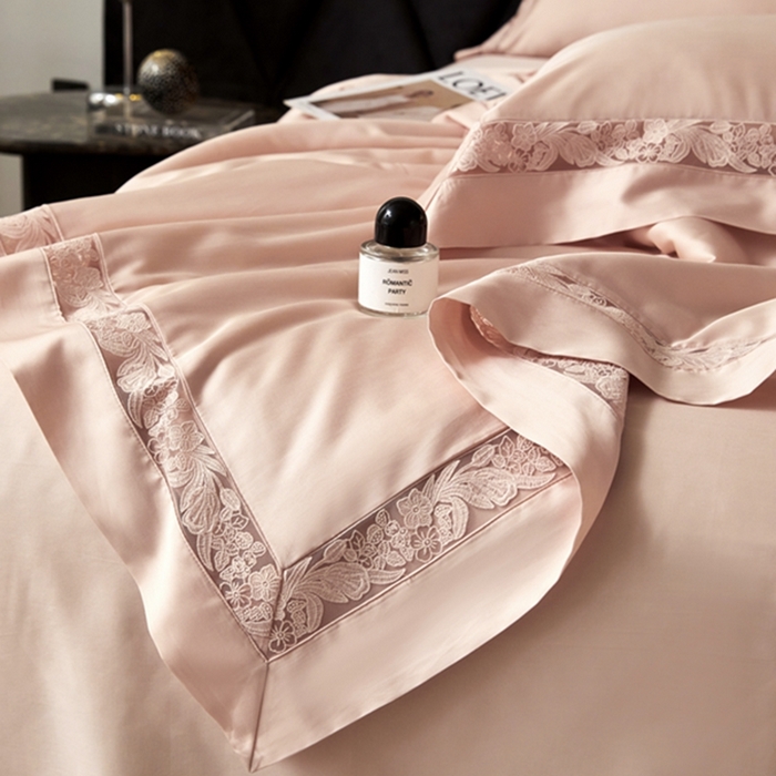 91家纺网 家纺一手货源 找家纺 榻尚家居 2024新款天丝棉镂空夏被四件套-云绡系列 云绡-珠玉芬天丝棉夏被四件套