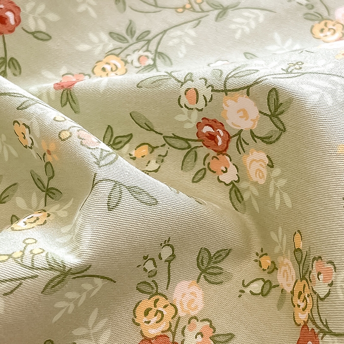 91家纺网 家纺一手货源 找家纺 绵庭家纺 2024新款AB版12868全棉印花单床单 浮世繁华