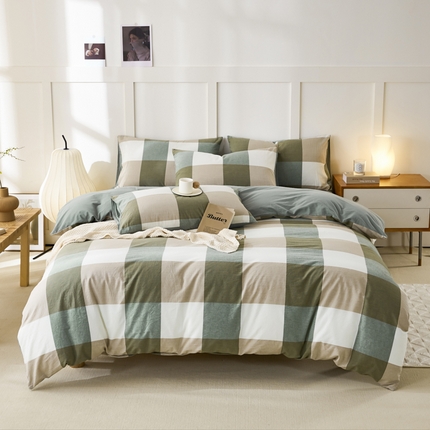 91家纺网 家纺一手货源 找家纺 （总）凡客家居 全棉色织水洗棉四件套学生宿舍三件套