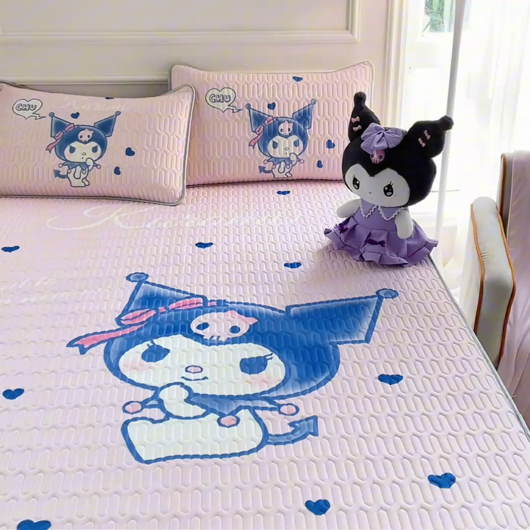 91家纺网 家纺一手货源 找家纺 蘭菲家纺 2024新款大版三丽鸥卡通凉席 小魔仙