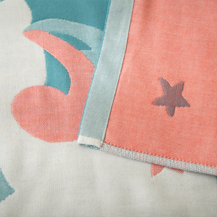 91家纺网 家纺一手货源 找家纺 朴尔家纺-毛巾被 2024新款卡通风格全棉四层纱布枕巾 飞马-绿