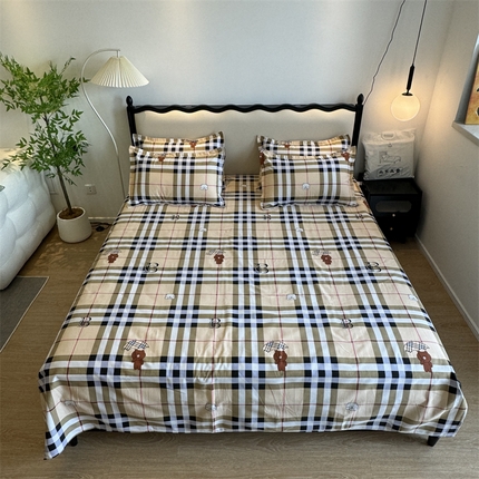 91家纺网 家纺一手货源 找家纺 一隅花田 2024新款老粗布三件套 芭宝利布朗