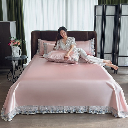 91家纺网 家纺一手货源 找家纺 （总）眠博士 2024新款凉感冰丝花边款凉席系列