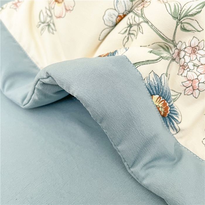 91家纺网 家纺一手货源 找家纺 （总）梵克保罗 2024新款春夏水洗棉麻双层纱夏被四件套