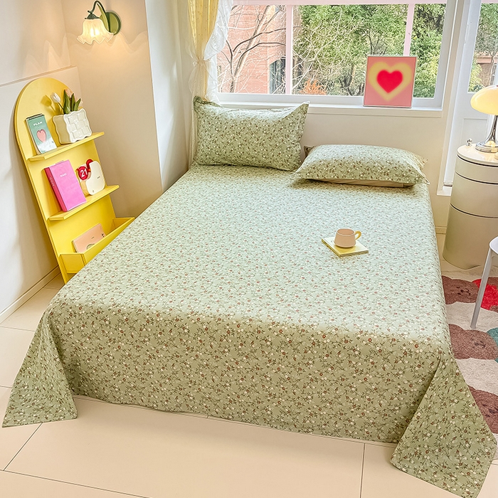 91家纺网 家纺一手货源 找家纺 绵庭家纺 2024新款AB版12868全棉印花单床单 浮世繁华