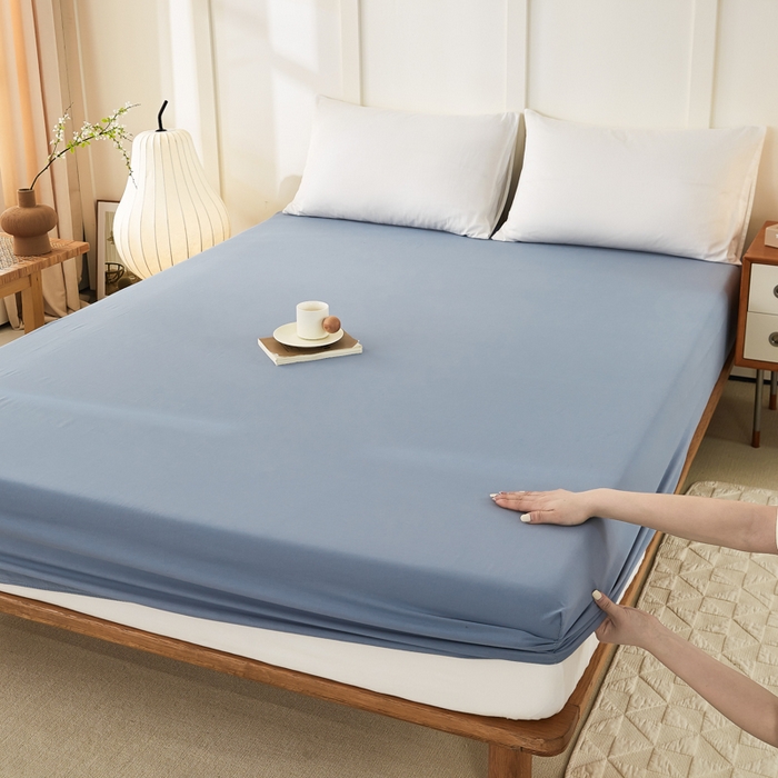 91家纺网 家纺一手货源 找家纺 凡客家居 2024新款全棉色织水洗棉单床笠学生宿舍 贝拉—咖