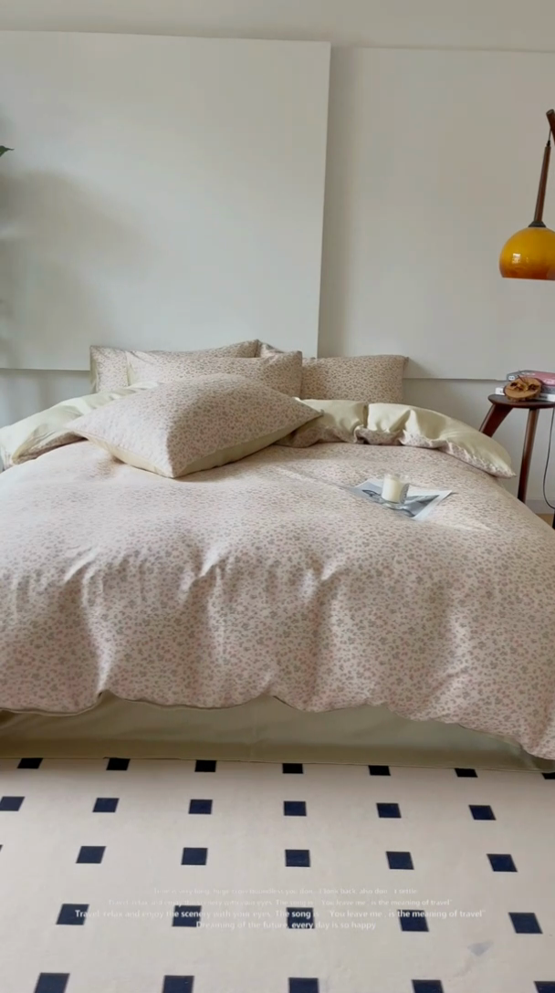 91家纺网 家纺一手货源 找家纺 千朵 2024新款莱赛尔天丝四件套 灵动