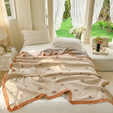 91家纺网 家纺一手货源 找家纺 （总）麻依 2024新款四层纱布天丝盖毯毛巾被夏凉毯空调毯子