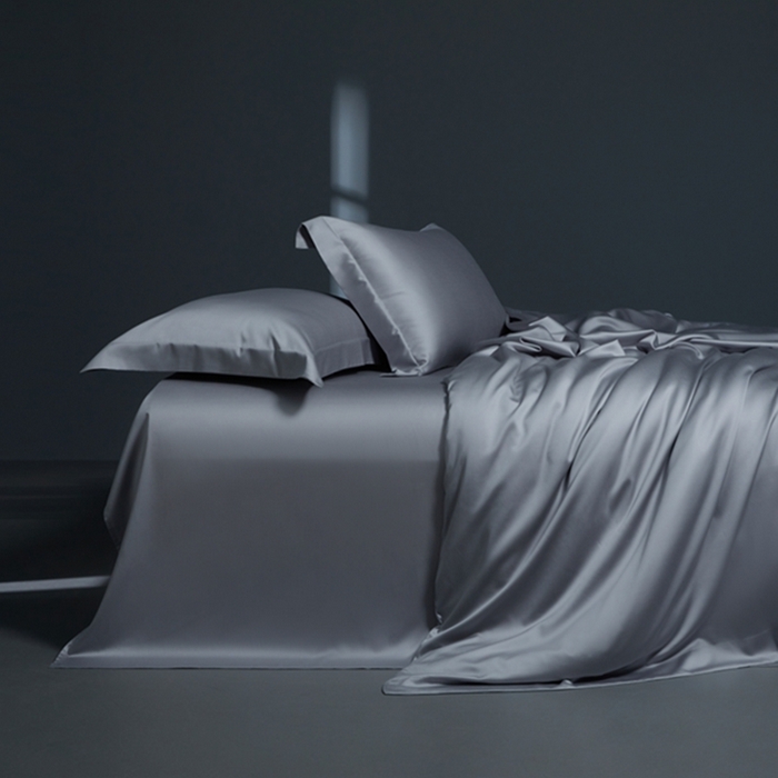 91家纺网 家纺一手货源 找家纺 缔缦 2024新款60天丝棉四件套-花漾 时尚灰