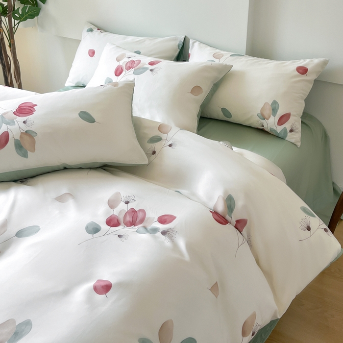 91家纺网 家纺一手货源 找家纺 千朵 2024新款莱赛尔天丝四件套 盈歌