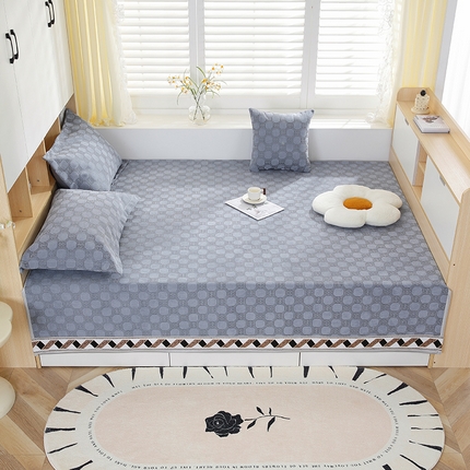 91家纺网 家纺一手货源 找家纺 手艺人沙发垫炕垫 2025新款雪尼尔提花绣花炕盖榻榻米炕垫XK619-XK655 XK620