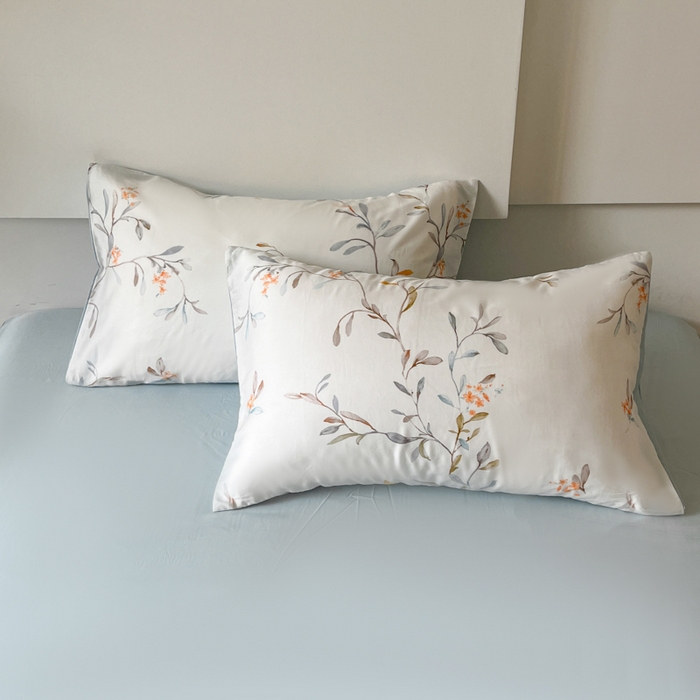 91家纺网 家纺一手货源 找家纺 千朵 2024新款莱赛尔天丝四件套 清芽