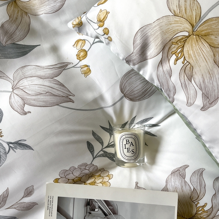 91家纺网 家纺一手货源 找家纺 千朵 2024新款莱赛尔天丝四件套 迷情